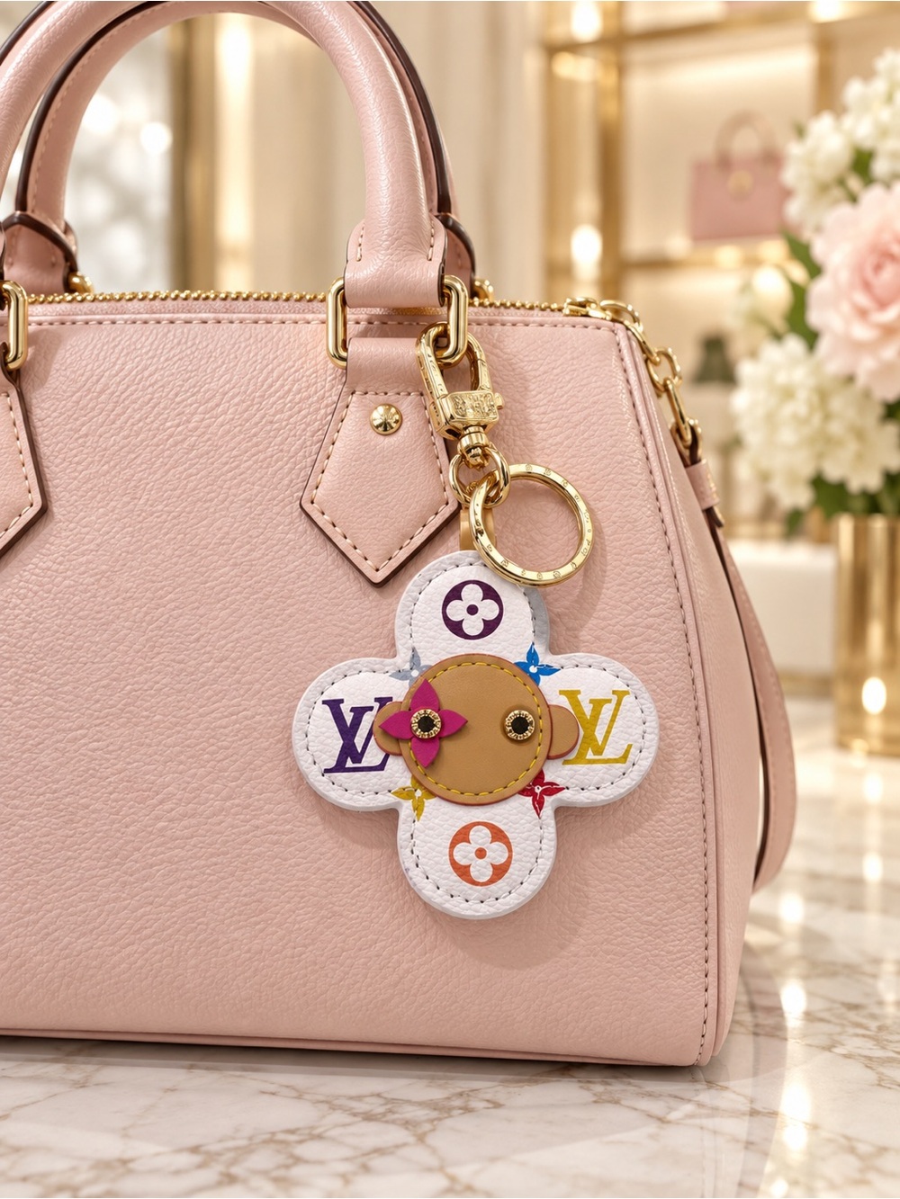 Flower bag Charm